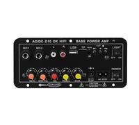 Luobannm Placa Amplificadora Digital Bluetooth D10 de 220 V, Subwoofer, Micrófono, Karaoke, Altavoz, Cine en Casa, Bricolaje, Enchufe de la UE.