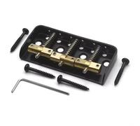 Luobannm Puente de Guitarra Corto de Doble Carga con Lados Recortados y Silletas de Latón Compensadas para Guitarra TL, Color Negro