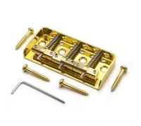 Luobannm Puente de Guitarra Corto de Doble Carga con Lados Recortados y Silletas de Latón Compensadas para Guitarra TL Dorada