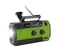 Luobannm Radio Meteorológica de Emergencia FM/Am/NOAA, Radio Portátil de Manivela, Linterna, Energía Solar de 4000 MAh para Acampar Al Aire Libre B