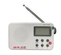 Luobannm Radio Portátil Am/FM/SW con Pantalla Digital, Mini Radio Estéreo con Pantalla LCD, Conector para Auriculares, Funciona con Pilas o CC 5 V.