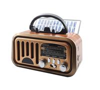 Luobannm Radio Portátil Vintage Clásica Retro FM Am SW, Altavoz Inalámbrico Bluetooth, Tarjeta TF, Reproductor de Música USB MP3 B