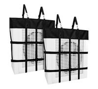 Luobannm Soporte Colgante para Abanico de Caballo, Caja de Fijación Ajustable, Soporte para Abanico, Bolsa Clásica para Abanico, Suministros Resistentes para Establos, Paquete de 2