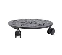 Luobannm Soportes para Plantas de Metal Grandes de 12 Pulgadas con Ruedas, Soportes para Macetas Redondos con Ruedas para Mover Plantas