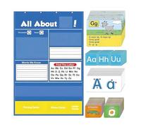 Luobannm Tabla de Bolsillo para el Aprendizaje del Alfabeto, Herramienta Interactiva para Practicar la Escritura A Mano de Letras para el Aula Preescolar y la Educación en Casa.