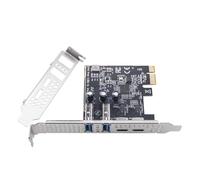 Luobannm Tarjeta de Expansión PCI-e A USB 3.2, Adaptador PCIE de 5 Gbps, 2 Puertos Tipo C y 2 Puertos Tipo A, Tarjeta de Expansión USB 3.2 PCI-e.