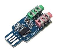 Luobannm Tarjeta de Sonido USB Sin Unidad, Módulo de Tarjeta de Sonido Externa para Computadora, Tarjeta de Sonido para Portátil, Chip de Tarjeta de Sonido USB CM108.