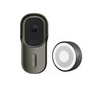 Luobannm Timbre Inteligente WiFi 1080P con Vista Amplia, Aplicación Tuya Smart Life, IP65, Resistente Al Agua, con Audio y Videoportero de 2 MP.