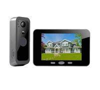 Luobannm Timbre Intercomunicador Inalámbrico, Videoportero Inteligente para Seguridad del Hogar, Visor con Visión Infrarroja, Cámara Impermeable, Sin Necesidad de Red.