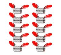 Luobannm Topes de Cuentas para Hacer Joyas, 10 Piezas, Clips para Cuentas con Asas Rojas, Clips de Resorte para Cuentas Que Evitan Que Las Cuentas Se Caigan, Bricolaje