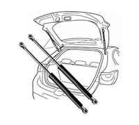 LuoCaoH 2Pcs Barra Hidráulica del Maletero para VW Golf MkIII Variant/Estate (1H5) Wagon 1993-1999(OEM-1H9827550A)-58.5cm, Tapa Maletero Puerta Trasera Coche Muelles Gas Puntales Resorte Gas Maletero
