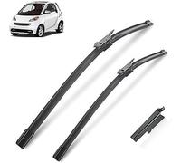 LuoCaoH Juego De Escobillas Limpiaparabrisas para Smart ForTwo W451 2007-2014 23in+21in, Escobilla Ventana Kit De Repuesto Alto Rendimiento Fácil Instalación