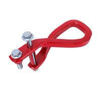 Luocute 2 Ganchos de Remolque Delanteros, Anillo de Remolque de Parachoques con Recubrimiento en Polvo Rojo de Acero Resistente con Pernos y Tuercas, Reemplazo de Fácil Instalación