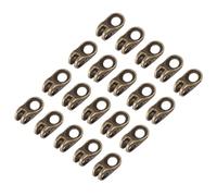 Luocute 20X Boot Lace Hooks Accesorios de Encaje Hebreas con Remaches para la Reparación Campeón de Campaña Accesorios de Escalada Hebilla de Encaje Al Aire Libre (Estilo de bronce)