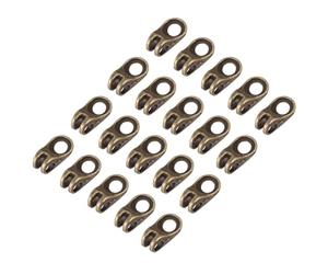 Luocute 20X Boot Lace Hooks Accesorios de Encaje Hebreas con Remaches para la Reparación Campeón de Campaña Accesorios de Escalada Hebilla de Encaje Al Aire Libre (Estilo de bronce)