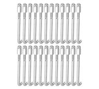 Luocute 24 Ganchos de Soporte para Banjo, Piezas de Repuesto Cromadas de Metal Plateado con Fácil Instalación, para Accesorios de Banjo y Ukelele