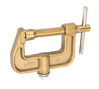 Luocute 500A Latón Forma G Tierra de Soldadura Pinza de Tierra para | Abrazadera de tierra de soldadura de latón, abrazadera de tierra C con palanca de fuerza, para máquina de soldar
