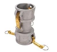 Luocute Acoplador Hembra DD Camlock 2 Pulgadas | Latón, Aleación de Aluminio, Acero Inoxidable para Agua, Gasolina, Gasóleo, Emulsión de Aceite, Riego Agrícola para Aceite