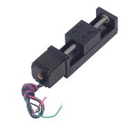 Luocute Actuador de Portaobjetos de Riel Mini Lineal, 28 Motor Paso a Paso con una de 50 Mm, Piezas de Enrutador CNC de Bricolaje, Etapa X y z con Varilla de Tornillo T 5 Pulgadas