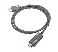 Luocute Adaptador DisplayPort a de 8K (1 Metro) | Unidireccional 1.4 a 2., 32.4Gbps HBR3, PC a Monitor/TV, Pasivo, Carcasa de Aluminio