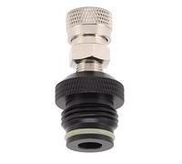 Luocute Adaptador Hembra para Tanque de CO2, Aleación de Aluminio de Acero Inoxidable a Prueba de Fugas Conexión Rápida Hembra 8 Mm G1/2 14, con Superficie Pulida para Tubo de Fijación