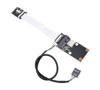 Luocute Adaptador M.2 A E Key A PCIe con Ranura MicroSD para 4G 5G | Plug and Play, Doble USB PCIe Signal, Admite Tarjeta de Memoria de 512GB, para Placa Madre ITX de PC Industrial