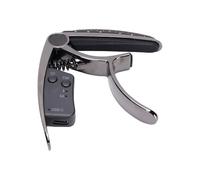 Luocute Afinador de Capo para Guitarra Acústica, Equipo 2 en 1, de Afinación Preciso, Pantalla de Iluminación de Borde LED a Todo Color, Pantalla LED Recargable de Aleación de Zinc, (BLACK)