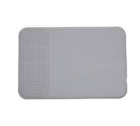 Luocute Alfombrilla para Máquina de café, Silicona Antideslizante, Parte Trasera de Goma Absorbente con Borde Elevado, Se Adapta Debajo de la , Estante para Platos para Máquina de café (GREY)
