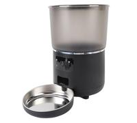Luocute Alimentador Automático de Gatos, Comederos de Gato Cronometrados 4L para Alimentos Secos, Mascotas Desmontables de la Aplicación de Teléfono Móvil (Enchufe de la UE)