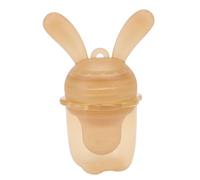 Luocute Alimentador de Alimentos para Frutas para Bebés, Alimentador de Alimentos para Bebés de Silicona Seguro con Agarre Ergonómico y Cubierta a Prueba de Polvo para Alivio de la (S)