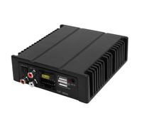 Luocute Amplificador de Automóvil DSP con 2 Micrófono Inalámbrico, Amplificador de 4 Canales de Paso Alto Ajustable 4x80W, Soporte para Fibra Bluetooth AUX USB USB