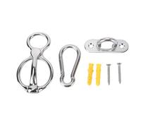 Luocute Anillo para Atar Caballos, Equipo de Entrenamiento Seguro con Mecanismo de Liberación, para Evitar Que los Caballos Retrocedan (Doble Tornillo)
