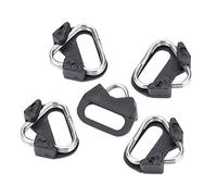 Luocute Anillos Triangulares para Correa de Cámara, 5 Piezas de Gancho de Anillo Dividido de Aleación Negra, Accesorio de Lengüetas de Cinturón de Hombro de Plástico Duradero con Inserto de Plástico