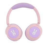 Luocute Auriculares para Niños, Luces LED de Colores, Auriculares Inalámbricos con Altavoz de 40 Mm, Límite de Volumen de 85/103 DB, Tiempo de Reproducción de 25 Horas, Micrófono (Rosácea)