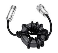 Luocute Balun de Estrangulación de Onda Corta, Bobina de Estrangulación de Modo Común de Corriente 1:1,8-50 MHz 350 W 550 W con Anillo Magnético de Zinc RG58 Ni para Antena de