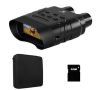 Luocute Binoculares de Visión Nocturna, Zoom óptico 4X, Zoom Digital 5X, Video de 1080p, Tarjeta de 32 GB, Rango de Visualización de 250-300m, IP66 para Observación de Vida Silvestre,