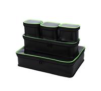 Luocute Bolsa de Aparejos de Pesca, Ligera EVA Impermeable de Gran Capacidad, Caja de Pescado Multifunción con Divisores Extraíbles, Cajas de Aparejos de Pesca para Accesorios de (Juego Cinco en)