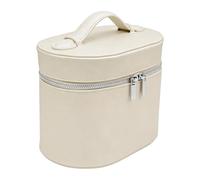 Luocute Bolsa de Maquillaje de Viaje, Organizador de Cosméticos Portátil con Forro Extraíble y Bandas Elásticas, para Mujeres para Almacenar Artículos de Tocador para el Cuidado de la (Beige)