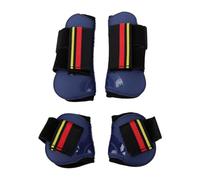 Luocute Botas para Tendones de Caballo con Carcasa de PU y Forro de | Cierre de Gancho y Bucle de Nailon, Ajuste Ajustable para Saltar y Correr, Protege los Tobillos Traseros del Impacto para