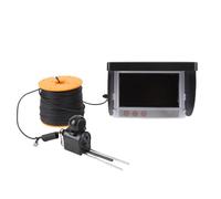 Luocute Buscador de Peces Submarinos con Cámara 5MP 1080P HD Pantalla de 4,3 Pulgadas Gran Angular de 195° Brillo de 1500 Nits Duración de la Batería 8-10 H Cable de 50 M con Noche