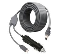 Luocute Cable de Alimentación 2 en 1 para Mini Antena Parabólica, USB C y Adaptador de Encendedor de Cigarros a Cable de Alimentación CC de 5,5 X 2,1 Mm