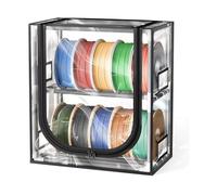 Luocute Caja de Almacenamiento de Filamentos para Impresora 3D, Estante de Almacenamiento de Filamentos con Capacidad de 10 Rollos con Diseño con Cremallera y Marcos de Metal Reforzados,