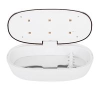 Luocute Caja de Esterilizador UV, Material ABS, Desinfección Ultravioleta de 360 grados con Indicador LED para Teléfono, Herramientas de Uñas, Brochas de (9 cuentas de lámpara Enchufe europeo)