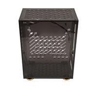 Luocute Caja Mini ITX, Caja Compacta para Mini PC de 4,3 L con Panel Lateral Transparente y Refrigeración de 360 Grados, para Fuente de Alimentación y SSD de 2,5 Pulgadas (2)