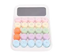 Luocute Calculadora de Interruptor Mecánico, Pantalla LCD Grande de 12 Dígitos, Botones Grandes para Escritorio, Oficina, Escuela, Hogar, Lindo Estilo de Máquina de Escribir Retro con (White)