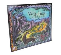 Luocute Calendario de Brujas 2026, Calendario de Planificación de Brujas Astrológicas de Papel Revestido con Hechizos, Rituales, Fases Lunares