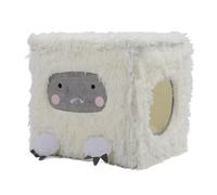 Luocute Cama de Gato Semi Encerrada, Casa de Mascotas Plegable de Lujo Grande para Gatos Interiores con Terciopelo Suave de PVC Cálido Espacio Cómodo