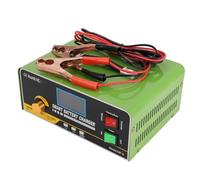 Luocute Cargador de Batería Inteligente, Cargador de Batería de Automóvil 30A 800W, Seguridad de Sobrecarga, Mantenedor Automático con Indicador LED para Gel, (Enchufe de la UE)