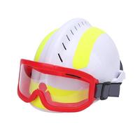 Luocute Casco de Rescate F2: Casco de Seguridad Ventilado con Luz y Bandas Reflectantes para Trabajos de Emergencia, Extinción de Incendios, Búsqueda y construcción. (White)