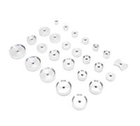 Luocute Caso de Reloj de 25 Piezas Presionando Aluminio Aluminio Flat Round Die Kit para Mantenimiento de Reparación con Cajas de Observación Más Cercanos, Elaborado para Precisión y